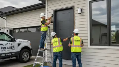 Professional door installation with vinyl siding exterior in Spokane, WA by Next Level Exteriors