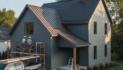 Professional metal roofing installation on Spokane, WA home by Next Level Exteriors