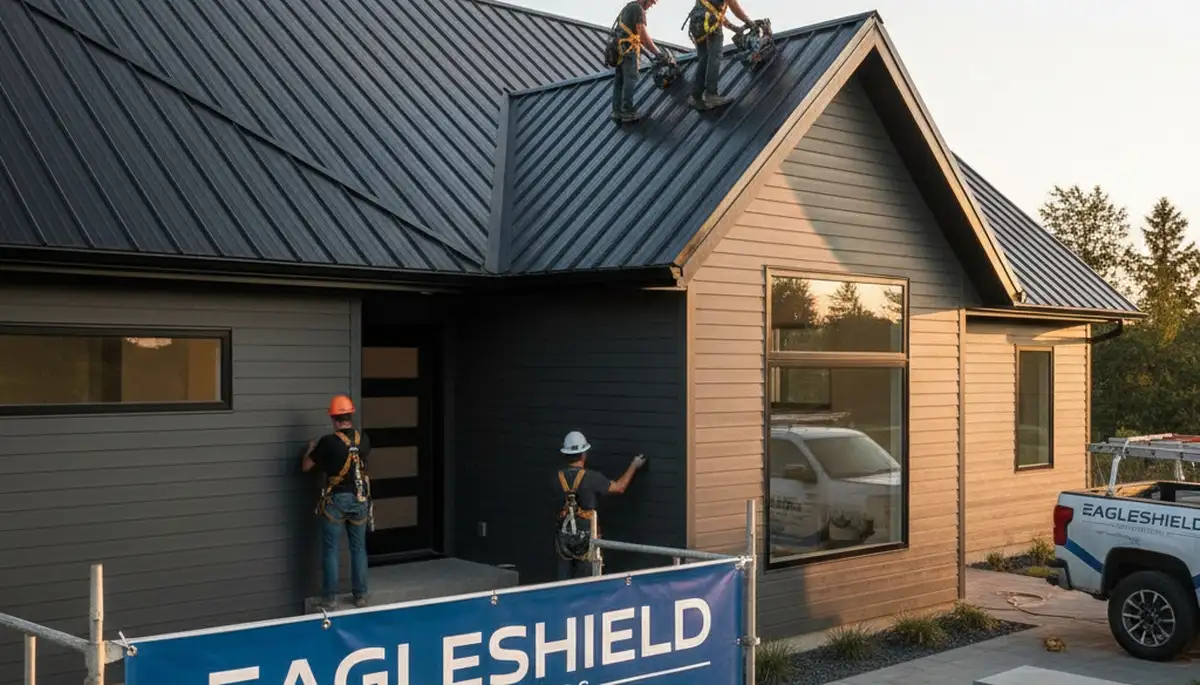 Metal roofing installation in Spokane, WA by Next Level Exteriors for durable weather protection