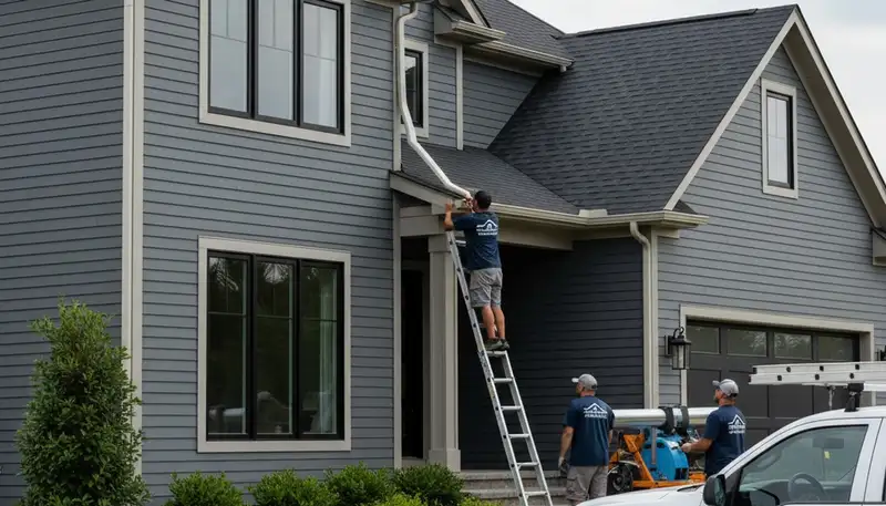 Seamless gutters installed on Spokane, WA home by Next Level Exteriors