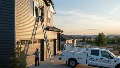 Professional vinyl siding installation on home exterior in Spokane, WA