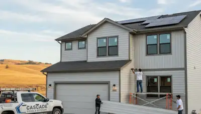 Professional vinyl siding installation on residential home in Spokane, WA