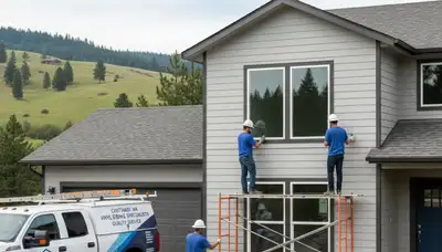 Professional vinyl siding installation on home exterior in Spokane, WA