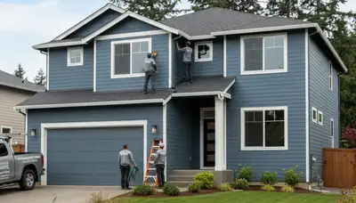 Professional vinyl siding installation on home exterior in Spokane, WA