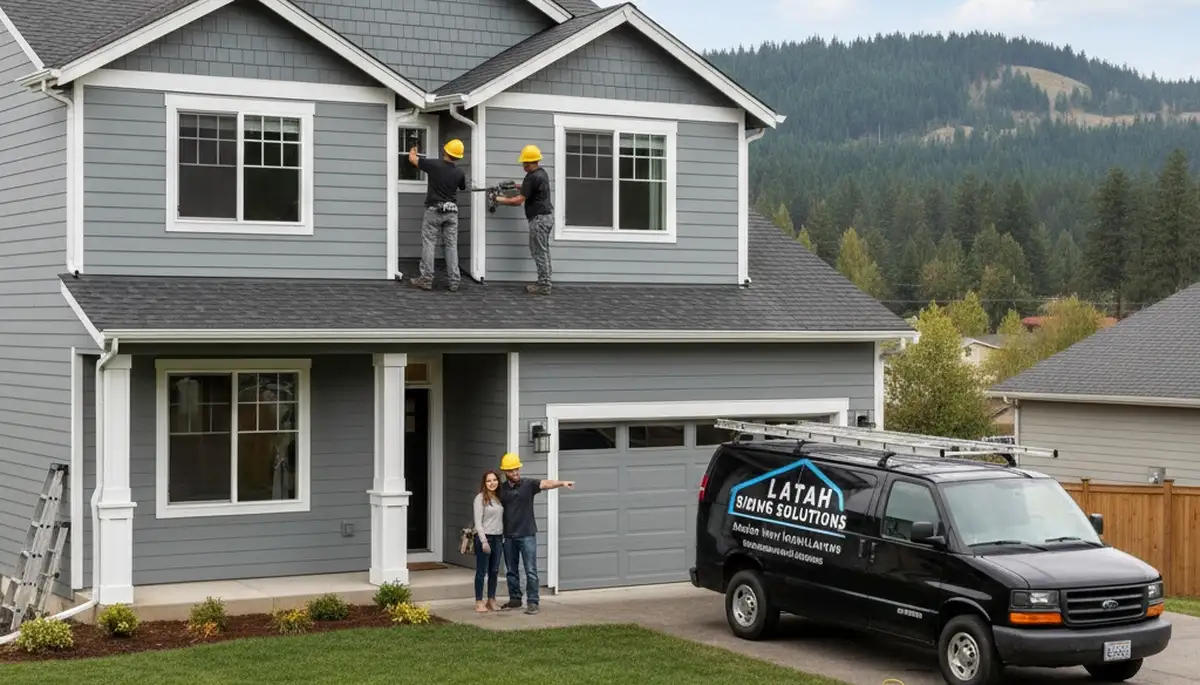 Professional vinyl siding installation on home exterior in Spokane, WA