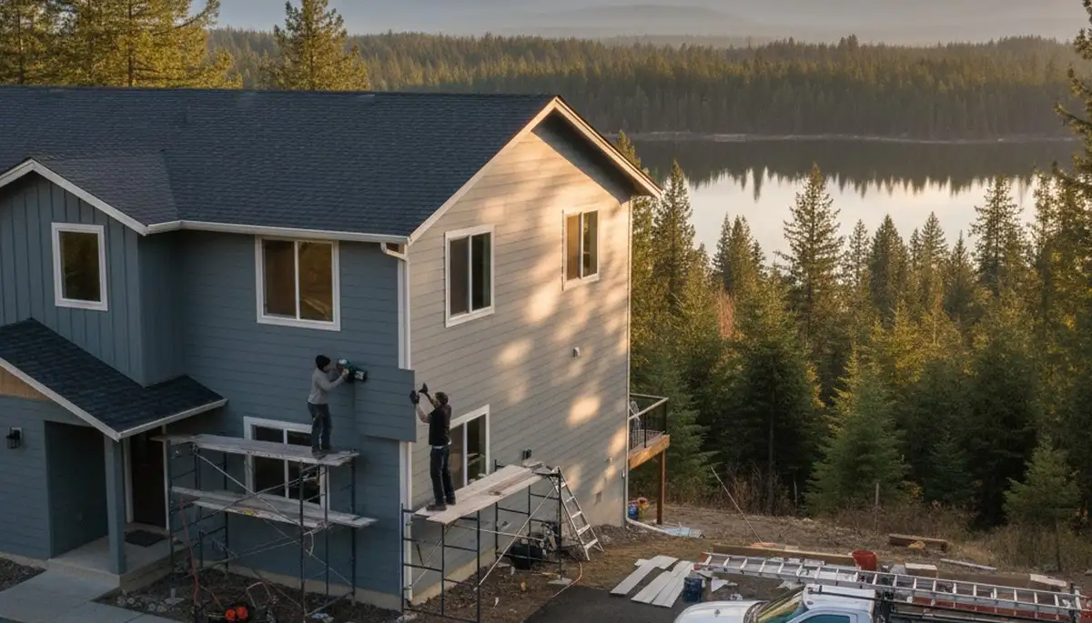 Professional vinyl siding installation on home exterior in Spokane, WA