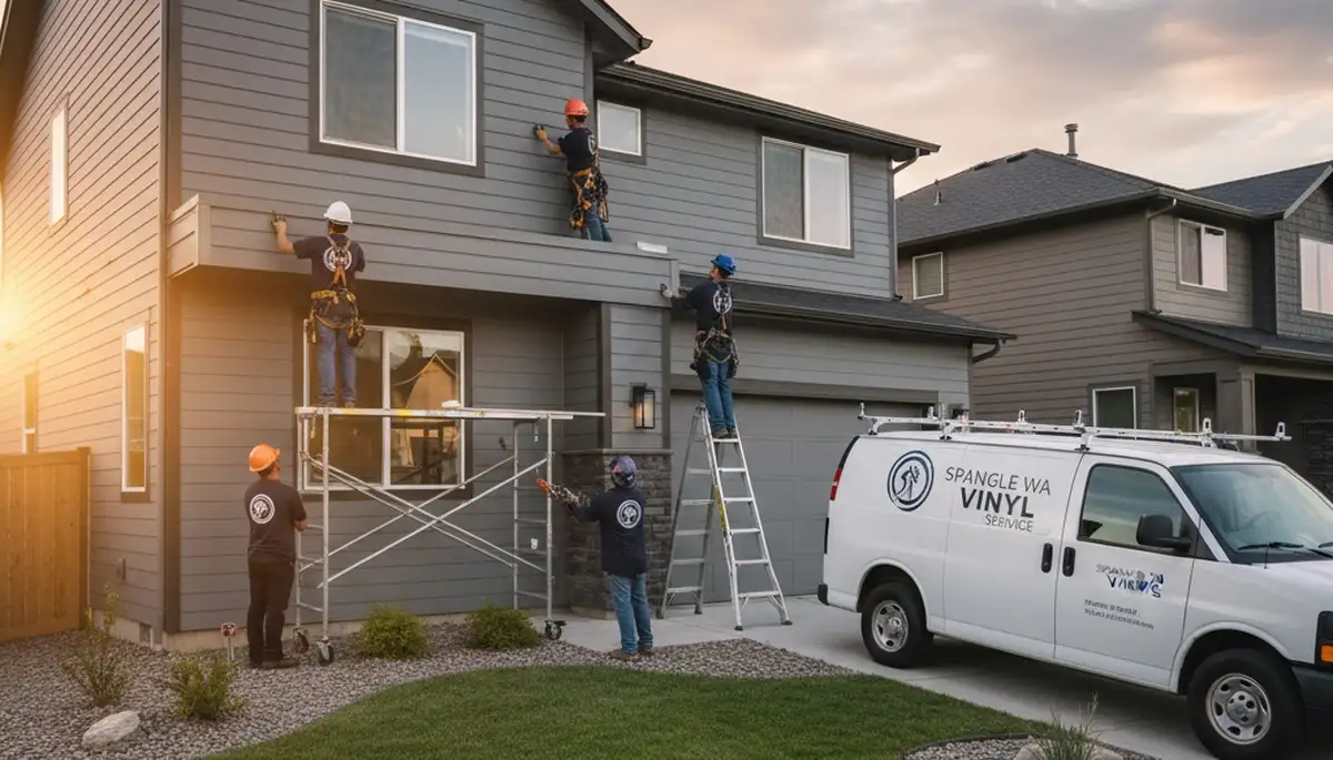 Professional vinyl siding installation on residential home in Spokane, WA