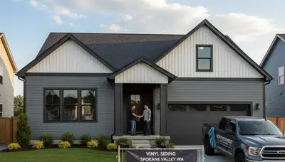 Professional vinyl siding installation on residential home exterior in Spokane, WA