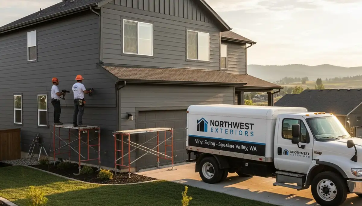 Professional vinyl siding installation on home exterior in Spokane, WA