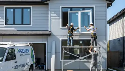 Vinyl siding and energy-efficient window installation at Spokane WA home by Next Level Exteriors